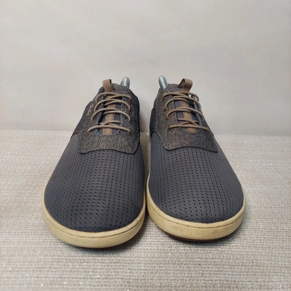 OluKai Nohea Moku Mens 8 Gray Mesh Boat Shoes Slip On Sneakers 10283-2610